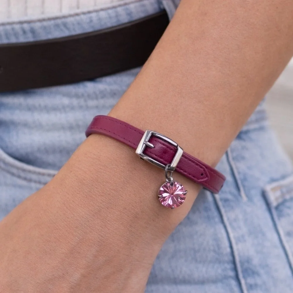 Miu Miu Pink Leather Bracelet